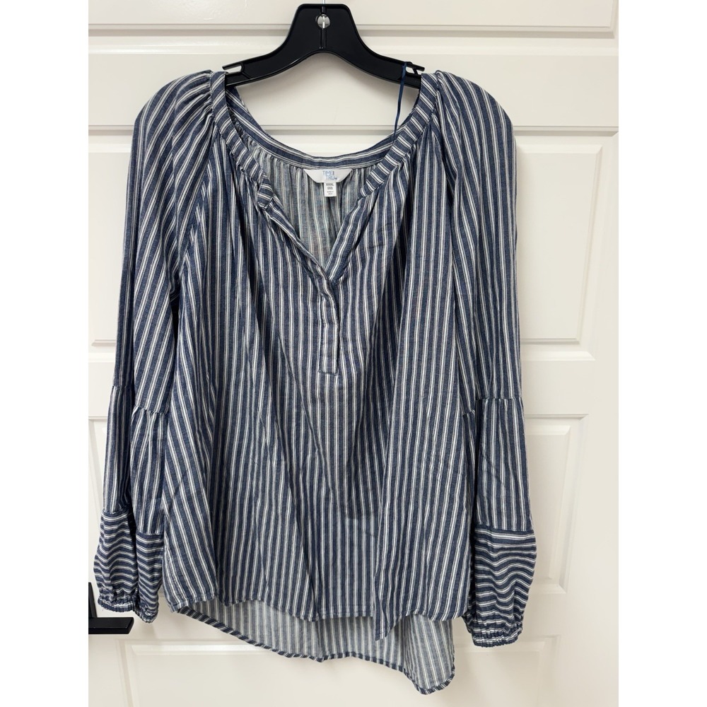 3X XXXL 22 Women's Classy Top Blouse Tunic Vertical Stripe A8